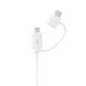2in1 Cable Samsung, Type-C+Micro-USB, White 136514 фото 2