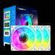 PC Case Ventilator GAMEMAX FN12A-C8I-W, 120mm, ARGB, 31.21dB, 44.35 CFM, 800-1600RPM, Hydro Bearing, White 207477 Imagini 2