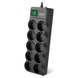 Surge Protector 10 Sockets, 3m, Sven "SF-10E-16", Black, flame-retardant material 230693 фото 2