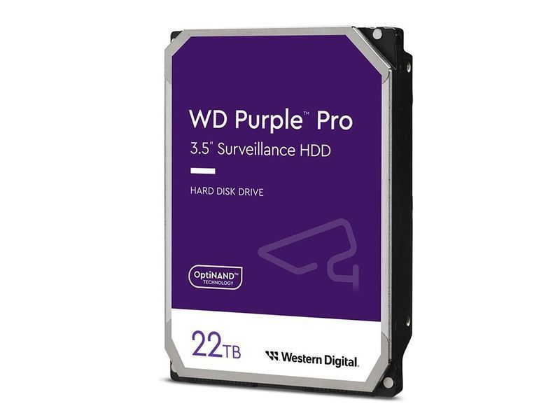 3.5" HDD 22.0TB-SATA-512MB Western Digital "Purple Pro (WD221PURP)", Surveillance, CMR 145274 фото