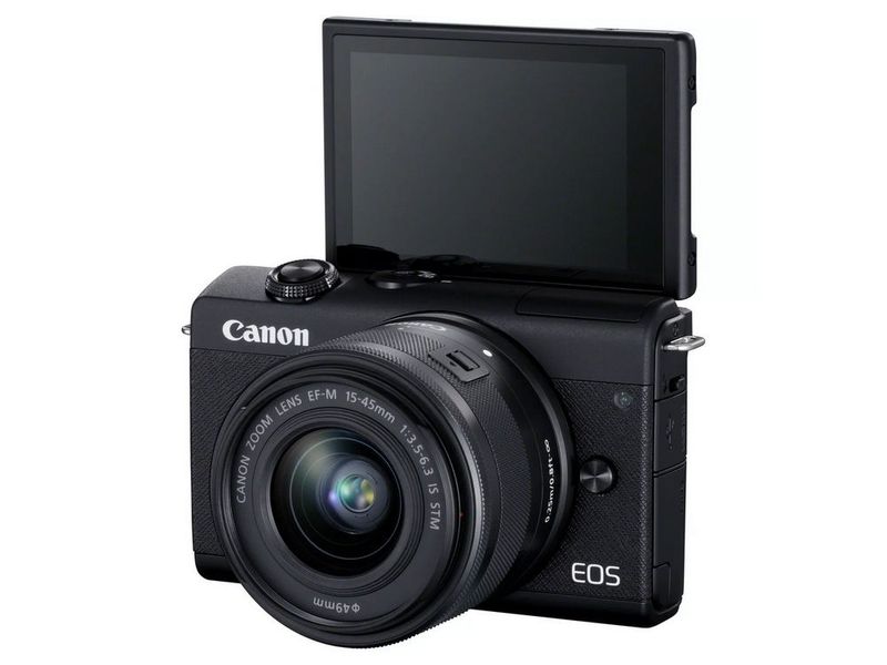 DC Canon EOS M200, Black & EF-M 15-45mm f/3.5-6.3 IS STM KIT (Streaming Kit) 143641 фото