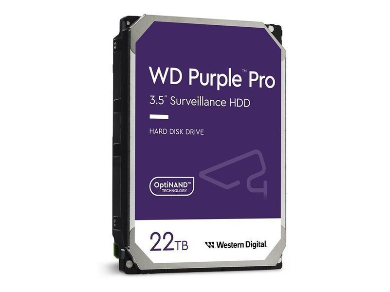 3.5" HDD 22.0TB-SATA-512MB Western Digital "Purple Pro (WD221PURP)", Surveillance, CMR 145274 фото