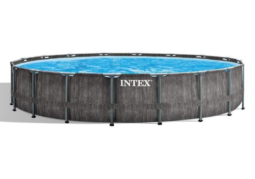 Каркасный бассейн Intex GreyWood Premium, 24311л, Тёмно-серый, 26744 138199 фото