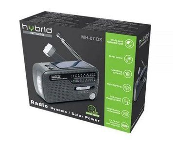 MUSE MH-07 DS, Tuner FM, Clocks, Cranking Dynamo, Solar Power, Black 203306 фото