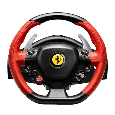 Wheel Thrustmaster Ferrari 458 Spider, 240 degree, Two 100%-metal paddle shifters. 2-pedal pedal set 207364 фото