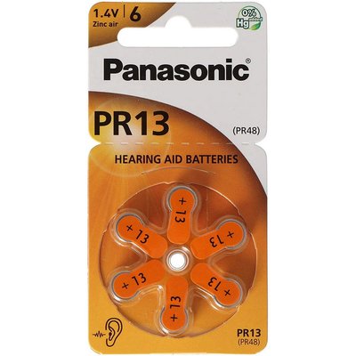 PR13, Blister*6, Panasonic, PR-13/6LB (PR48), 5.4x7.9mm, 300mAh 80867 фото