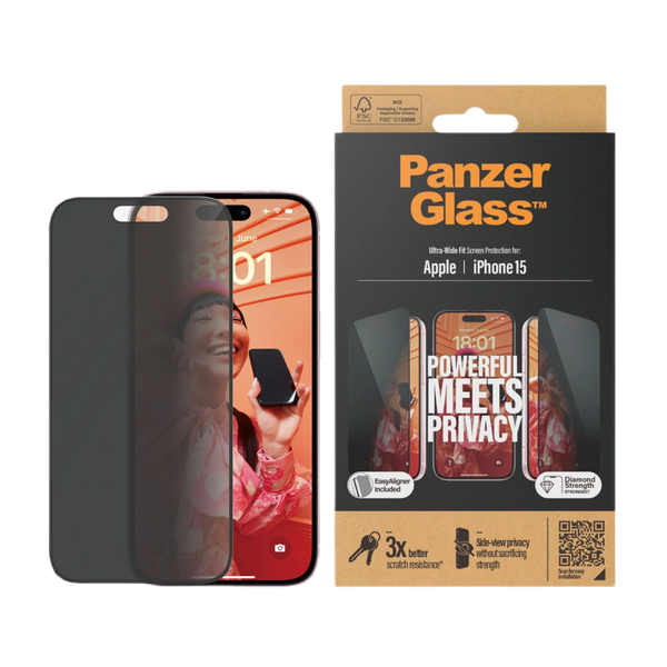 PanzerGlass Apple iPhone 15 UWF Privacy wA 208915 фото