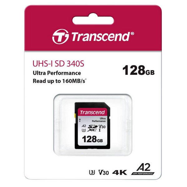 .128GB SDXC Card (Class 10) UHS-I, U3, Transcend 340S "TS128GSDC340S" (R/W:160/90MB/s) 138833 Imagini