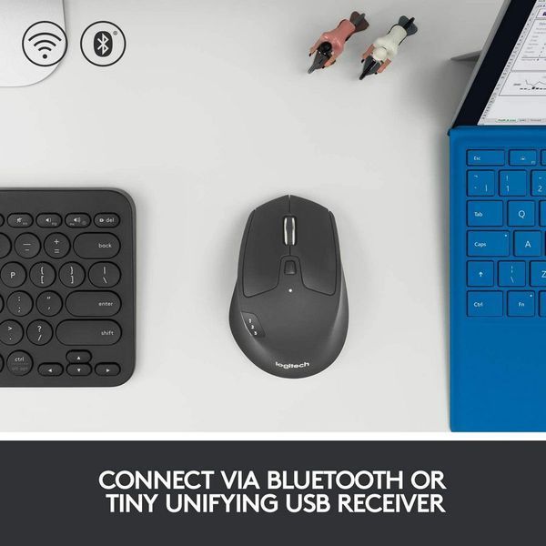 Wireless Mouse Logitech M720 Triathlon, 1000 dpi, 8 buttons, Ergonomic, 135g., Hyper Scroll, 1xAA, U 80665 Imagini