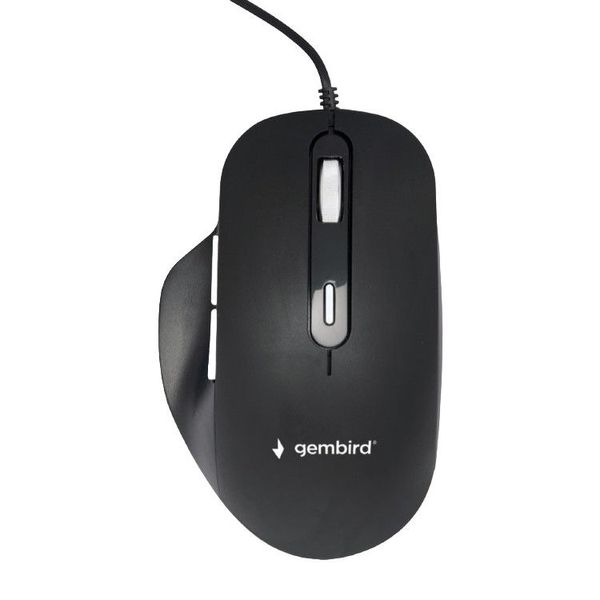 Mouse Gembird MUS-6B-02, 1200-3200 dpi, 6 buttons, Ergonomic, 1.35m, Black, USB 148823 фото