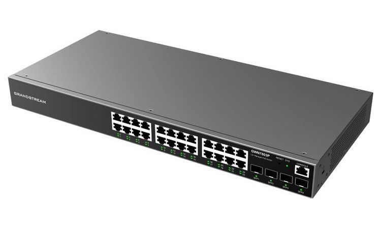 24-port 10/100/1000Mbps Managed Switch Grandstream "GWN7803", 4xSFP expansion slot 203479 Imagini