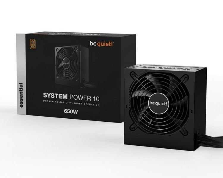Power Supply ATX 650W be quiet! SYSTEM POWER 10, 80+ Bronze,Active PFC, DC/DC, Flat cables,120mm fan 147226 фото