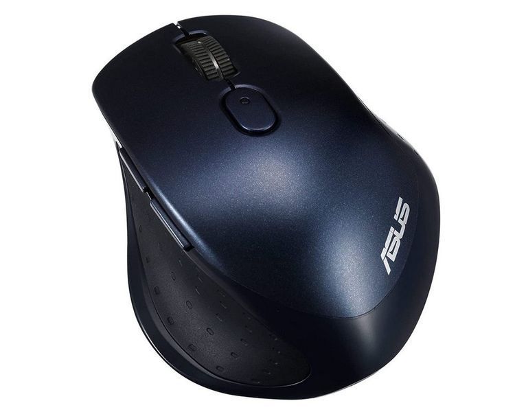 Wireless Mouse Asus MW203, Optical, 1000-2400 dpi, 6 buttons, Ergonomic, Silent, 1xAA, BT/2.4, Blue 138510 Imagini