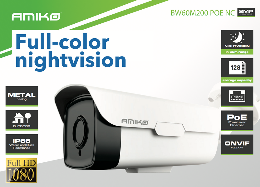 AMIKO IP Camera 2 Megapixeli BW60M200 POE 11304 фото