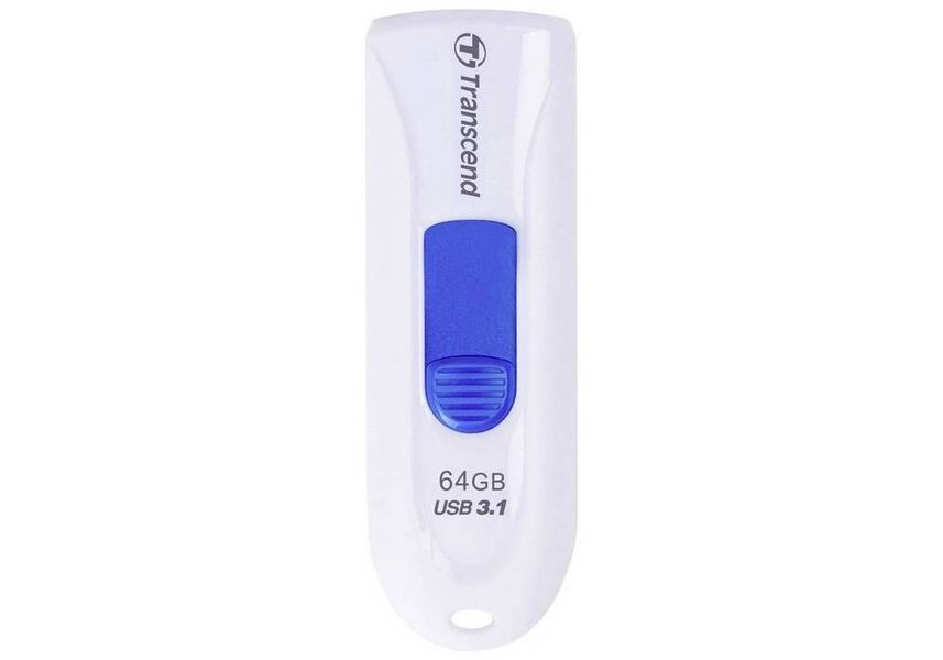 64GB USB3.1 Flash Drive Transcend "JetFlash 790", White, Slider (R/W:90/30MB/s) 67976 фото