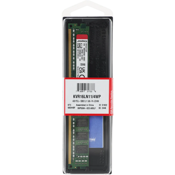 .4GB DDR3- 1600MHz Kingston ValueRAM (KVR16LN11/4WP), CL11, 1Rx8, 1.35V 246713 фото