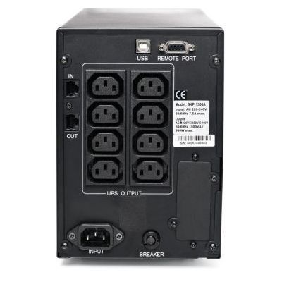 UPS PowerCom SPT-1500, 1500VA/1200W, Smart Line Interactive, Pure Sinewave, LCD, AVR, USB, 2xSchuko 121462 фото
