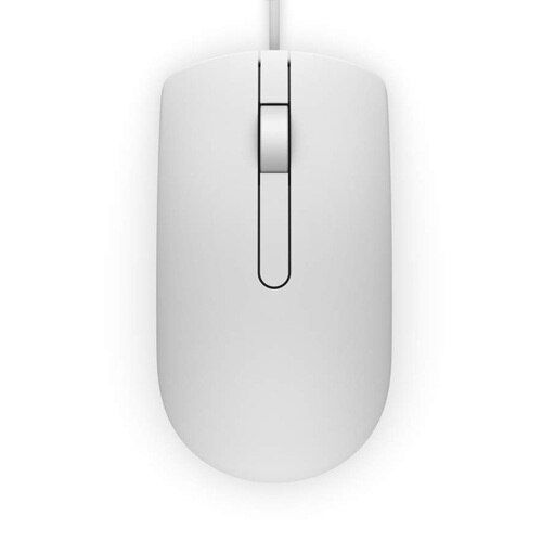 Mouse Dell MS116, Optical, 1000dpi, 3 buttons, Ambidextrous, White, USB 134678 фото