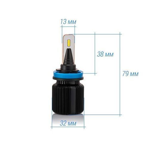 Becuri LED auto H3 12V-24V 8000LM, 6500K, Radiator 6590557 Imagini
