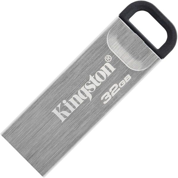 32GB USB3.2 Flash Drive Kingston DataTraveler Kyson, Silver, Metal Case, Key Ring (DTKN/32GB) 136255 фото