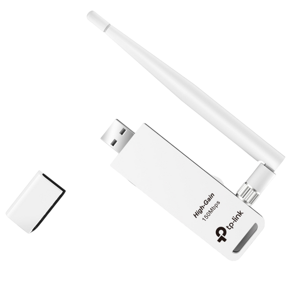 USB2.0 Wi-Fi N LAN Adapter TP-LINK "TL-WN722N", 150Mbps, Detachable Antenna 39264 фото