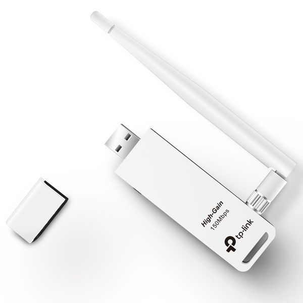 USB2.0 Wi-Fi N LAN Adapter TP-LINK "TL-WN722N", 150Mbps, Detachable Antenna 39264 фото