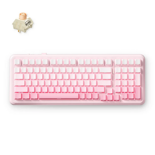Gaming Wireless Keyboard MCHOSE K99 V2, Mechanical, Icy Creamsicle Switch, 98% Layout, PBT Double Sh 250955 фото