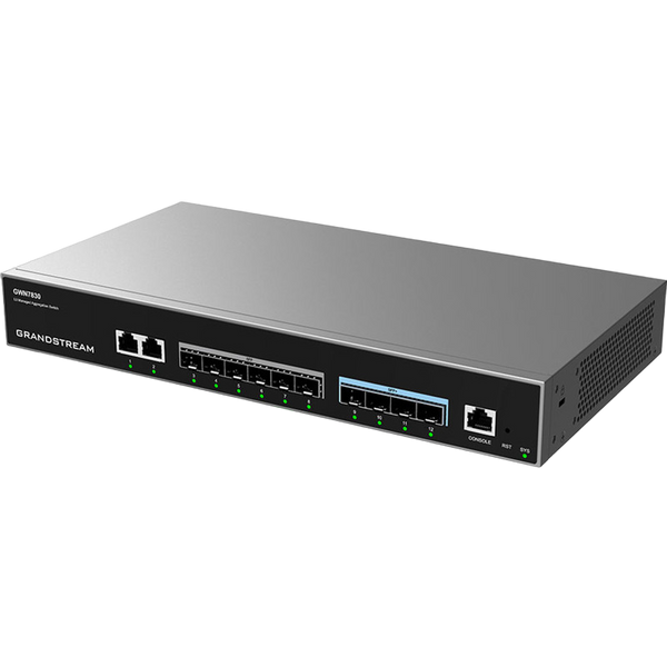 12-ports Layer 3 Aggregation Switch Grandstream "GWN7830", 2xGbit, 6xSFP, 4x10Gbit SFP+, Console Por 212599 фото