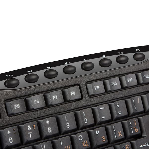 Wireless Keyboard & Mouse SVEN KB-C3600W, Multimedia, Nano rec., 2.4GHz, 1xAA/2xAAA, Black 80681 фото