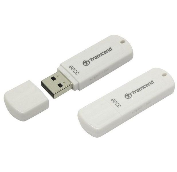 32GB USB2.0 Flash Drive Transcend "JetFlash 370", White, Classic Cap (R/W:18/8MB/s) 50742 фото