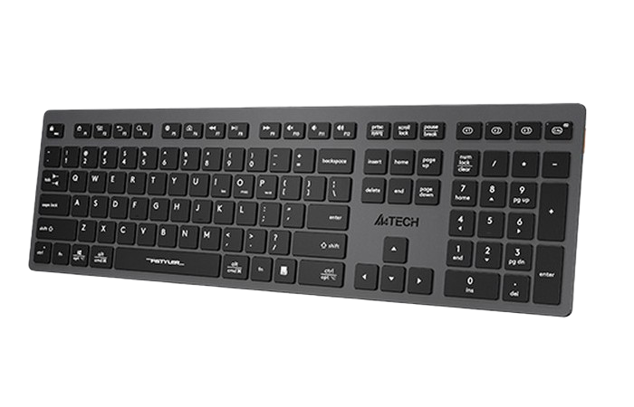 Wireless Keyboard A4Tech FBX50C, Ultra-slim, Scissor Switch, 300mAh, Type-C, BT/2.4, Grey 203843 фото