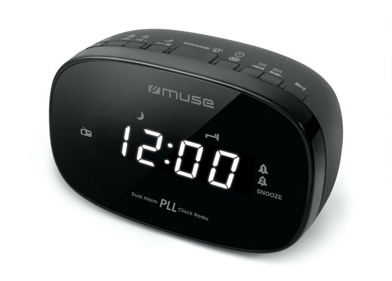 MUSE M-155 CR, Tuner FM, Clocks: Double Alarme, Black 203304 фото