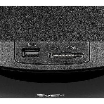 Speakers SVEN "HT-202" 100w / 20w+5*16w, BLUETOOTH, USB, SD, FM, Display, RC, Black 120712 фото