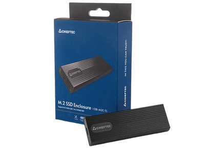 .M.2 SATA /NVMe SSD Enclosure Chieftec "CEB-M2C-TL" USB3.2 Gen 2 Type-C/A, Durable Aluminum 204582 фото