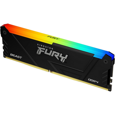 64GB DDR4-3200MHz Kingston FURY Beast RGB (Kit of 2x32GB) (KF432C16BB2AK2/64), CL16, 1.35V, Blk 211253 фото