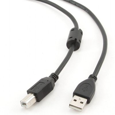 Cable USB, AM/BM, 4.5 m, USB2.0 Premium quality with ferrite core, Cablexpert, CCF-USB2-AMBM-15 44412 фото