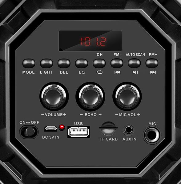Speakers SVEN "PS-500" 36w, Black, Bluetooth, Karaoke, LED, microSD, FM, AUX, USB, power:2000mA 109347 фото