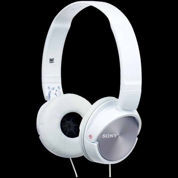 Headphones SONY MDR-ZX310AP, Mic on cable, 4pin 3.5mm jack L-shaped, Cable: 1.2m, White 205742 фото