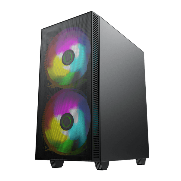 Case ATX GAMEMAX Aero, w/o PSU, 0.5mm, 2x200mm & 1x120mm ARGB Вентиляторs, ARGB+PWM Hub, Front Mesh, TG, DF 128371 фото