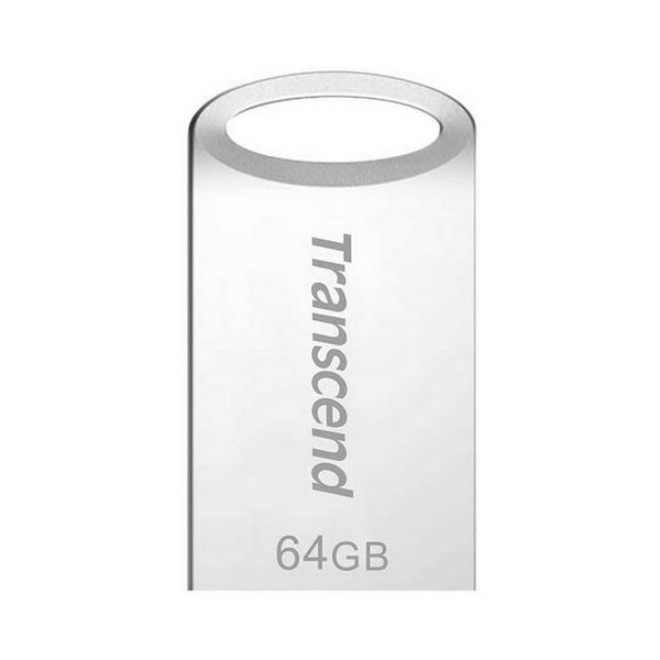 64GB USB3.1 Flash Drive Transcend "JetFlash 710S", Silver, Metal Case, Ultra-Slim (R/W:90/30MB/s) 66227 фото