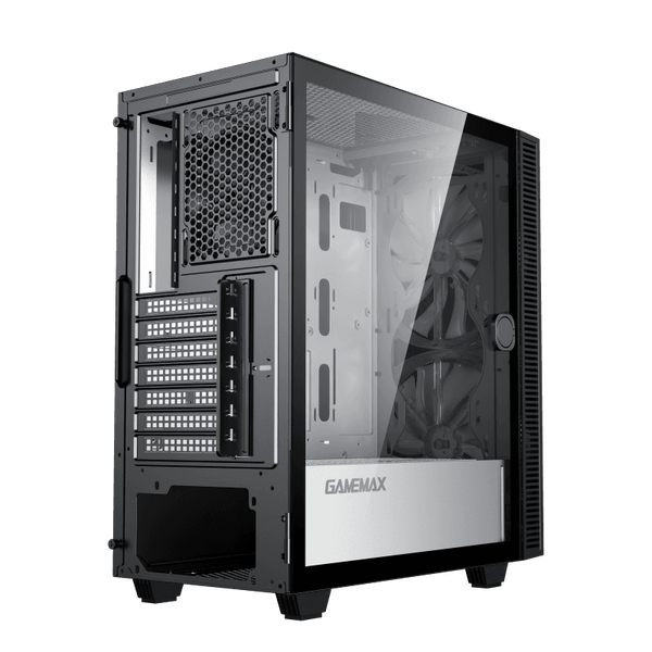 Case ATX GAMEMAX Aero, w/o PSU, 0.5mm, 2x200mm & 1x120mm ARGB Вентиляторs, ARGB+PWM Hub, Front Mesh, TG, DF 128371 фото