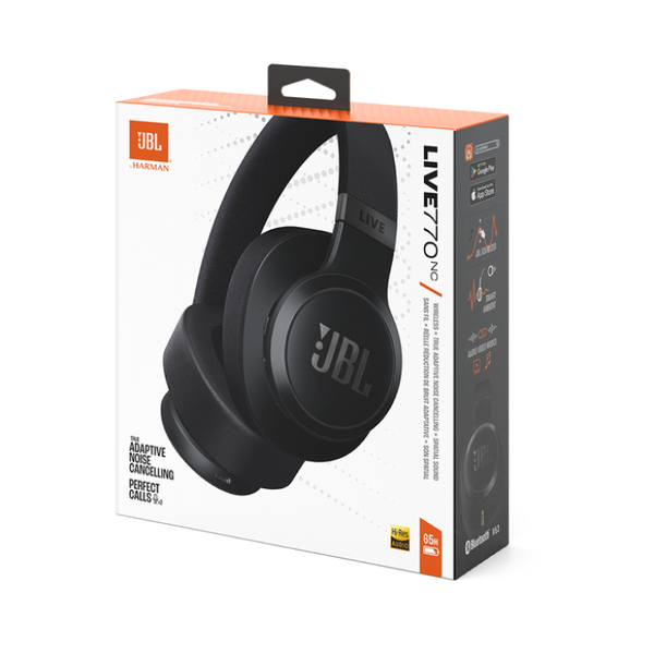 Headphones Bluetooth JBL LIVE770NC Black, Over--ear, active noise-cancelling 211936 фото