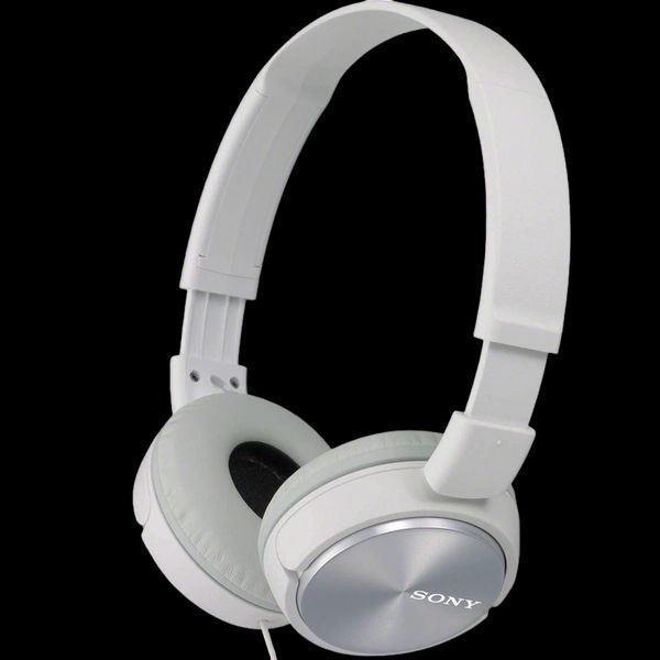 Headphones SONY MDR-ZX310AP, Mic on cable, 4pin 3.5mm jack L-shaped, Cable: 1.2m, White 205742 фото