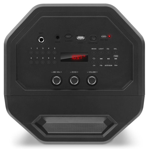 Partybox SVEN "PS-650" 50w, Black, Bluetooth, microSD, FM, AUX, USB, LED, power:8000mA, USB, DC5V 106006 фото
