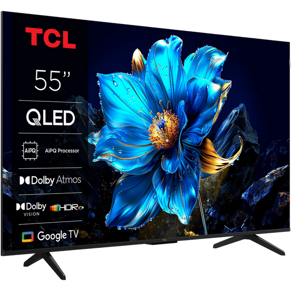 55" LED SMART TV TCL 55P71K, QLED 4K UHD, Google TV, Black 264167 Imagini