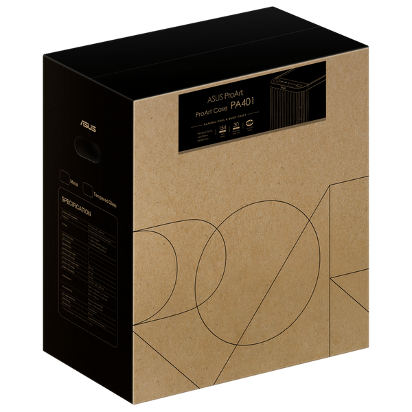 Case ATX Asus ProArt PA401 Wood Edition, 2x160mm & 1x120mm, PWM Hub, Tempered Glass, Dust Filter, 2x 231619 фото