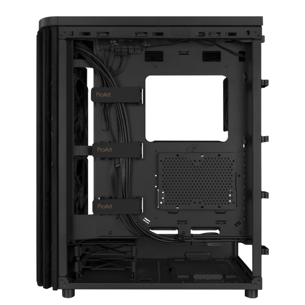 Case ATX Asus ProArt PA401 Wood Edition, 2x160mm & 1x120mm, PWM Hub, Tempered Glass, Dust Filter, 2x 231619 фото