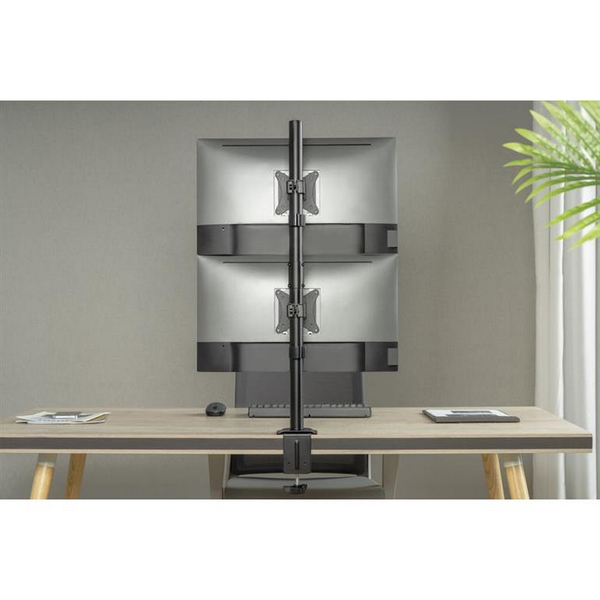 Table/desk stand for 2 monitors Gembird MS-D2ST-02, 13"-32", max.8kg, VESA: 75x75, 100x100 261147 Imagini