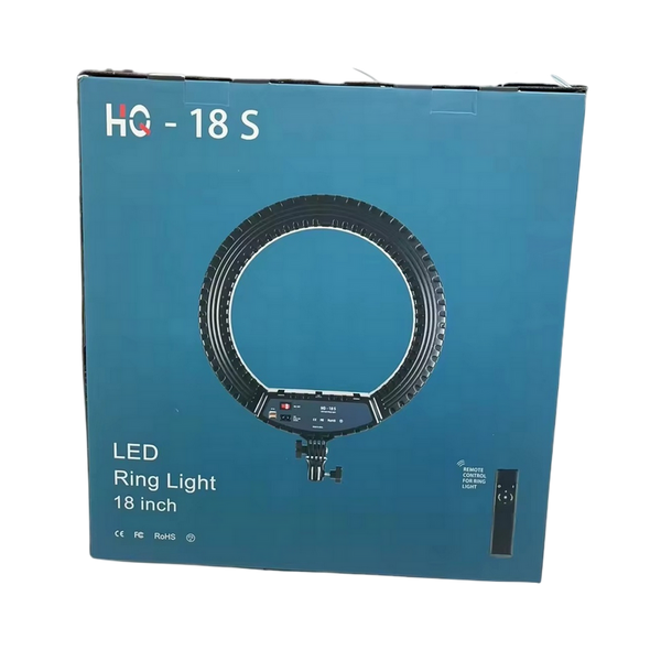 Tripod cu Lampa Circulara Selfie Ring Light 3 colors HQ-18S 18" Black 247582 Imagini