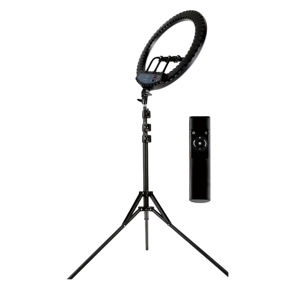 Tripod cu Lampa Circulara Selfie Ring Light 3 colors HQ-18S 18" Black 247582 Imagini